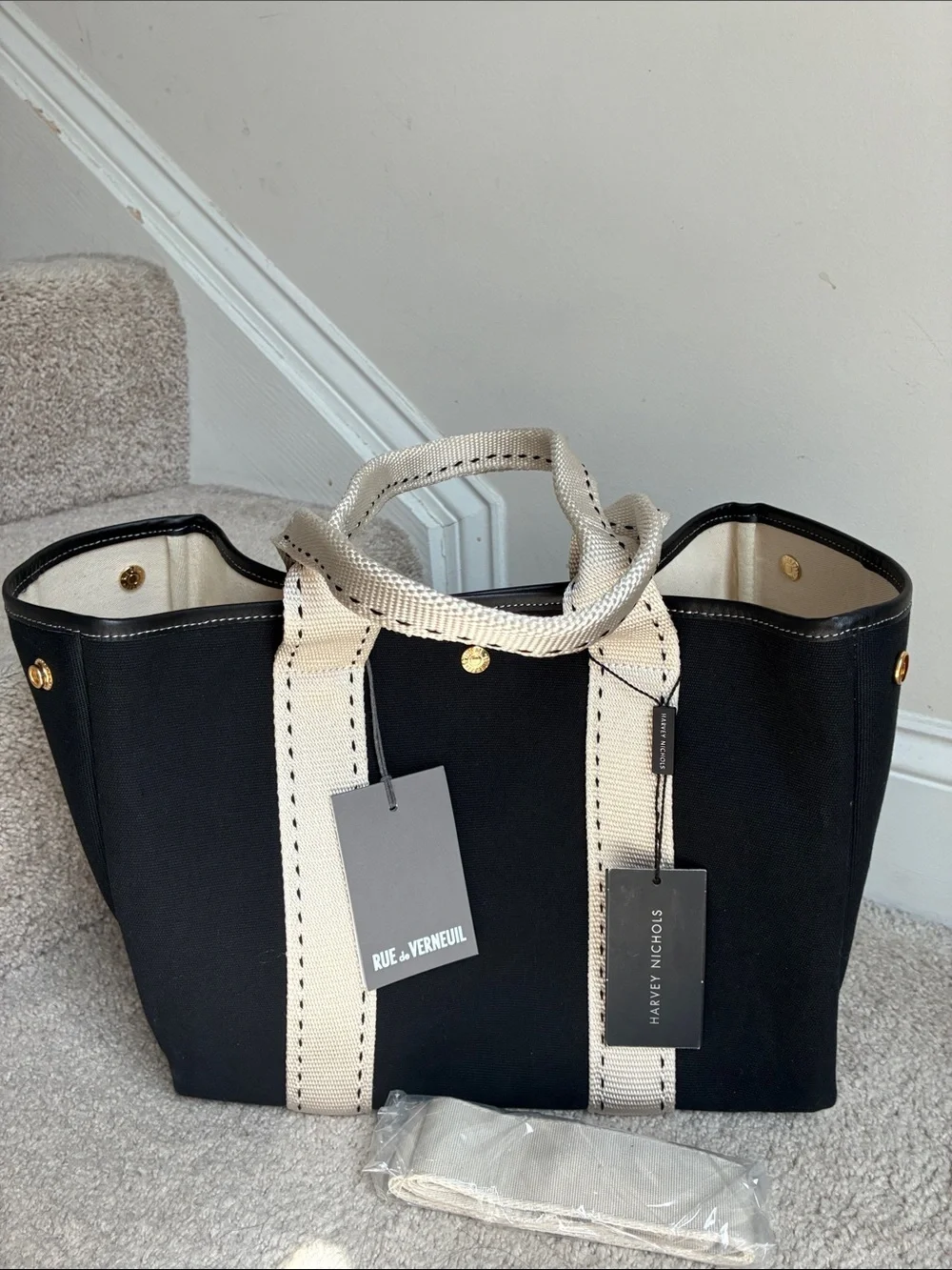 Rue De Verneuil Traversée M Sellier canvas tote bag